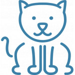 icone chat surpoids bleu